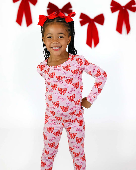 Catalina Toddler Bamboo Bow Lounge/PJ Set
