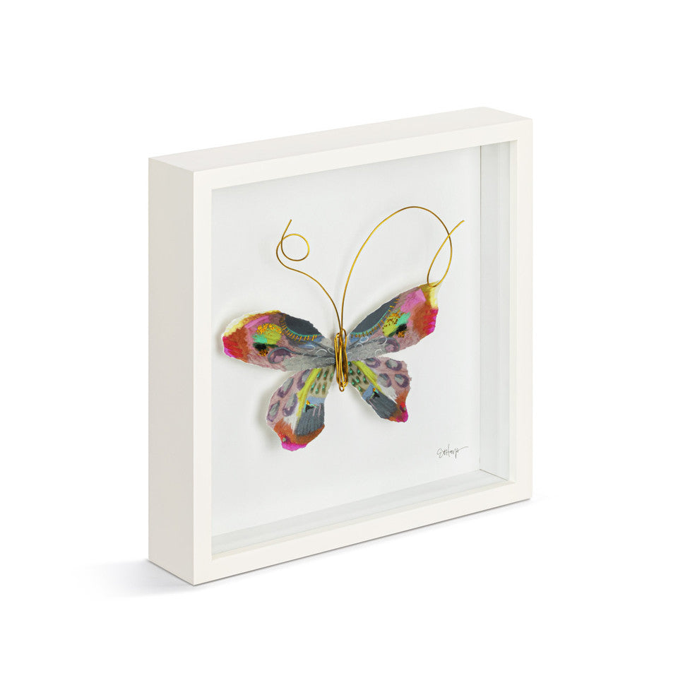 Multi Butterfly Wall Art 10" sq