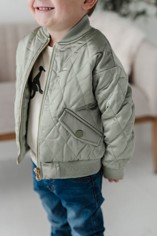 Load image into Gallery viewer, Sage Bomber Jacket
