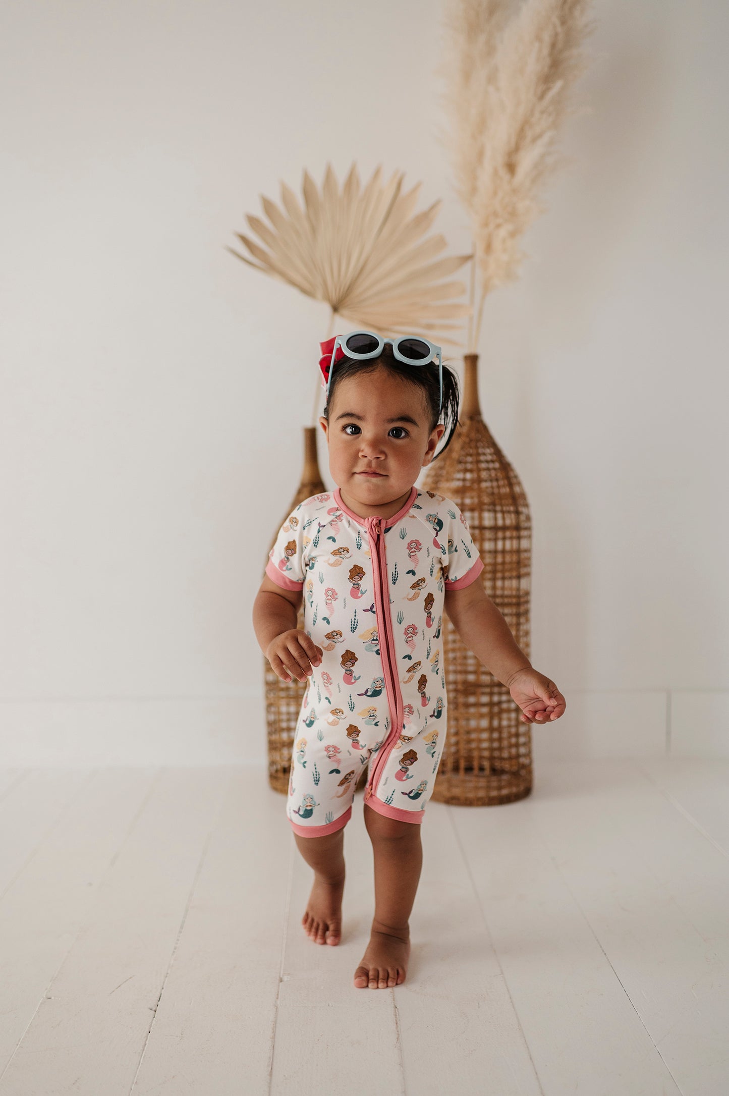 Mermaid Bamboo Summer Zip Romper