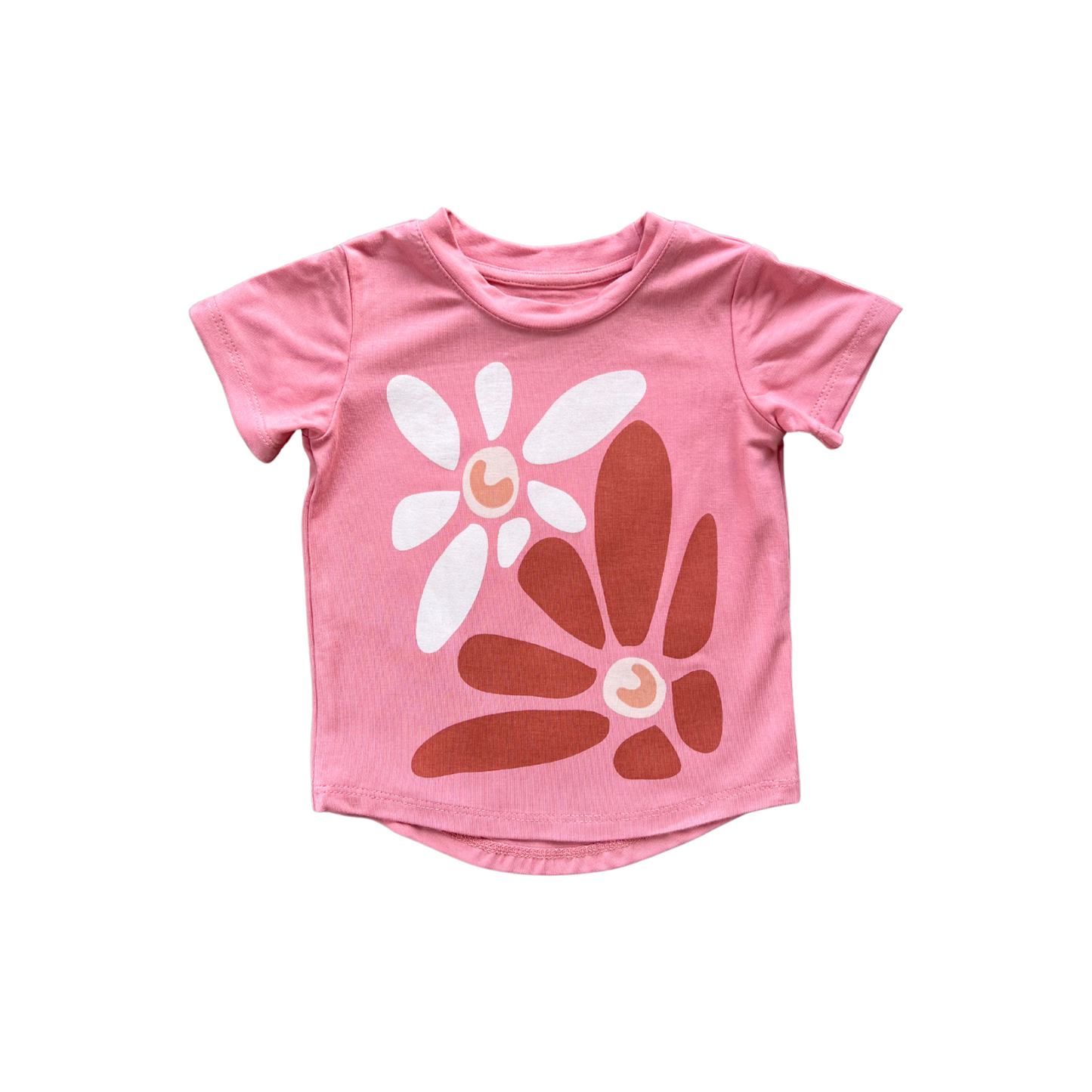 Pink Abstract Wildflower Tee