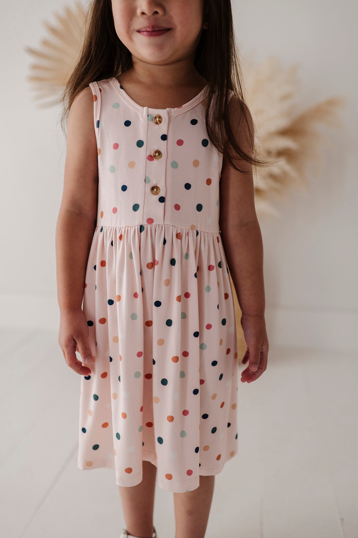 Sweet Dots Henley Tank Dress