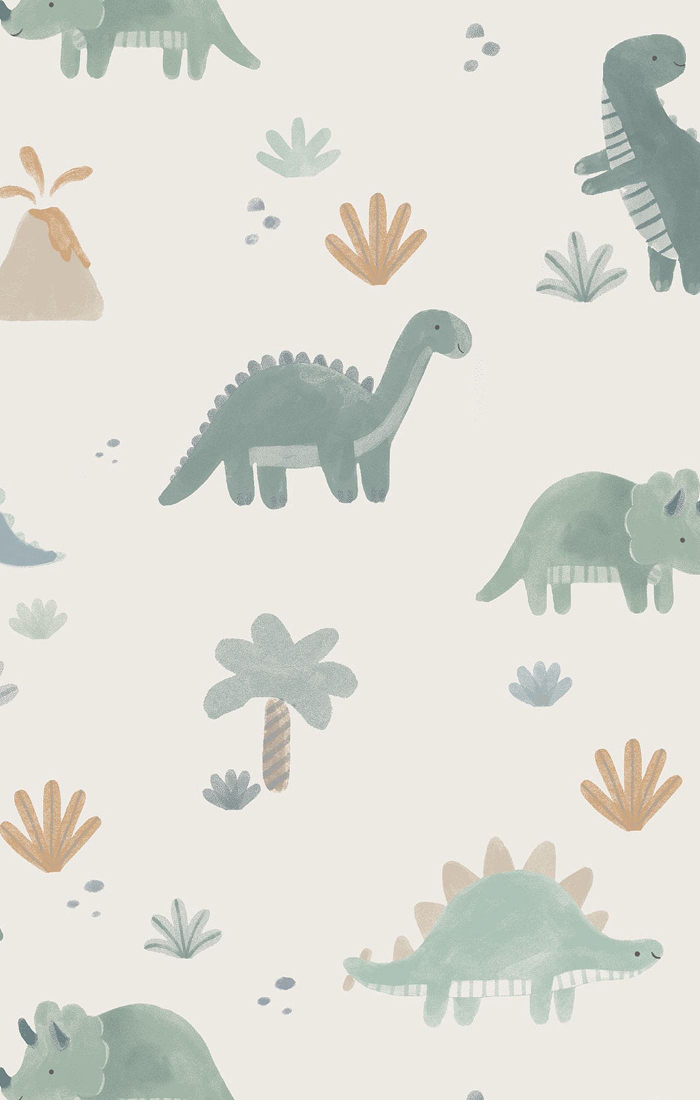 Soft Dinos - French Terry- Green - Uni  Romper