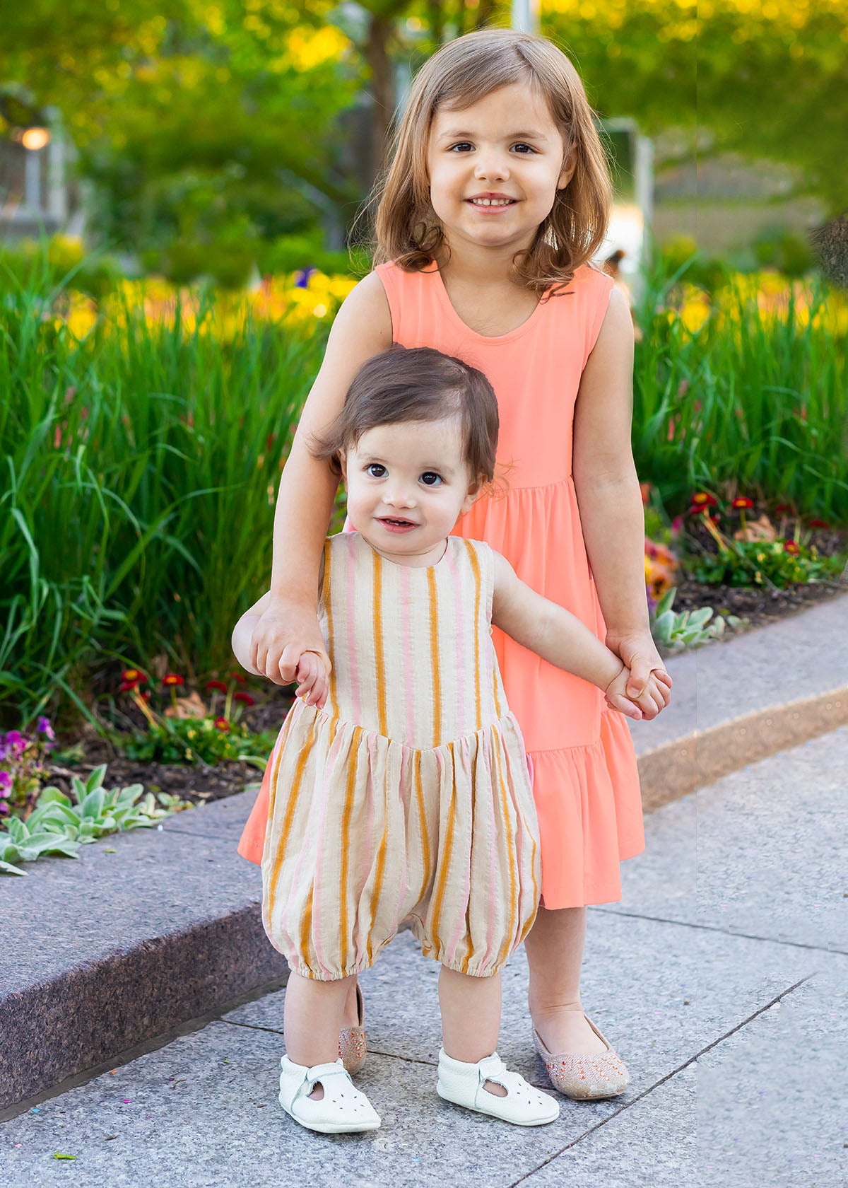 Sunshine Yellow Striped Romper