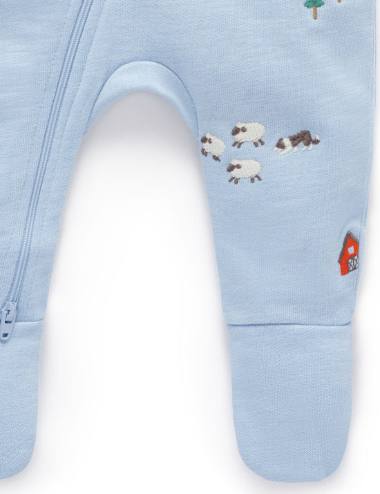 Organic Embroidered Fleece Farm Growsuit (Copy)