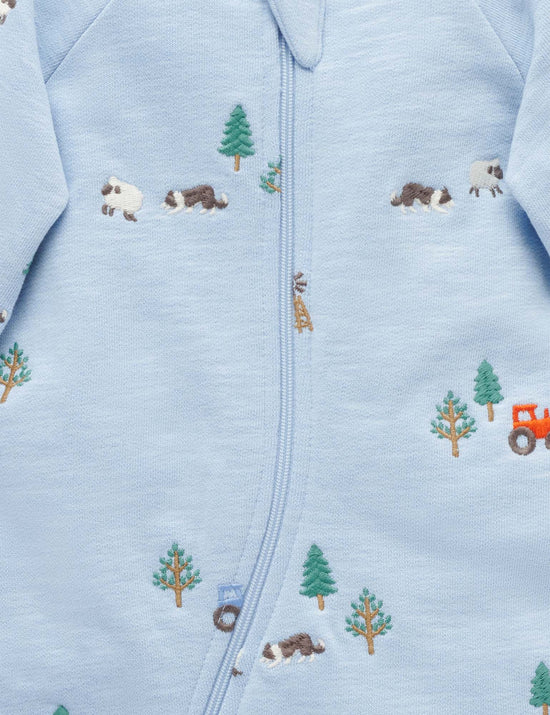 Organic Embroidered Fleece Farm Growsuit (Copy)