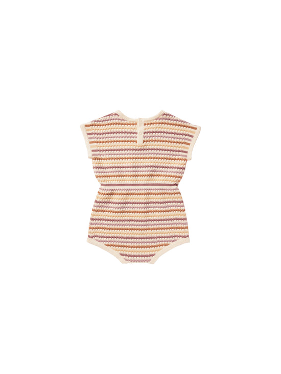 Kai Romper in Honeycomb Stripe
