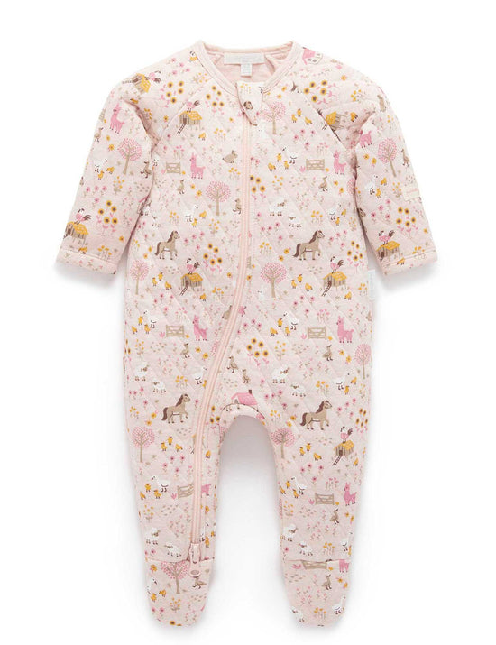 Pink Organic Quilted Farm Growsuit (Copy)
