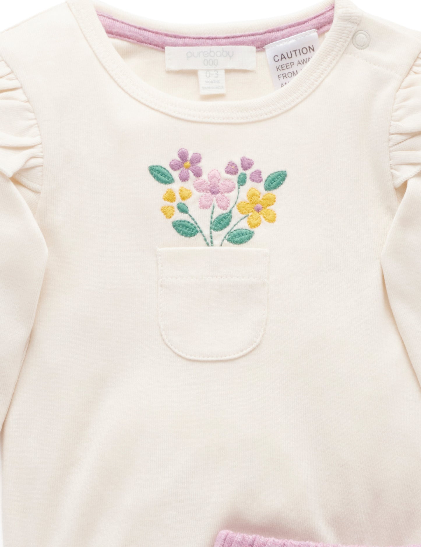 3-Piece Organic Floral Embroidered/ Pointelle Bow Gift Set (Copy)