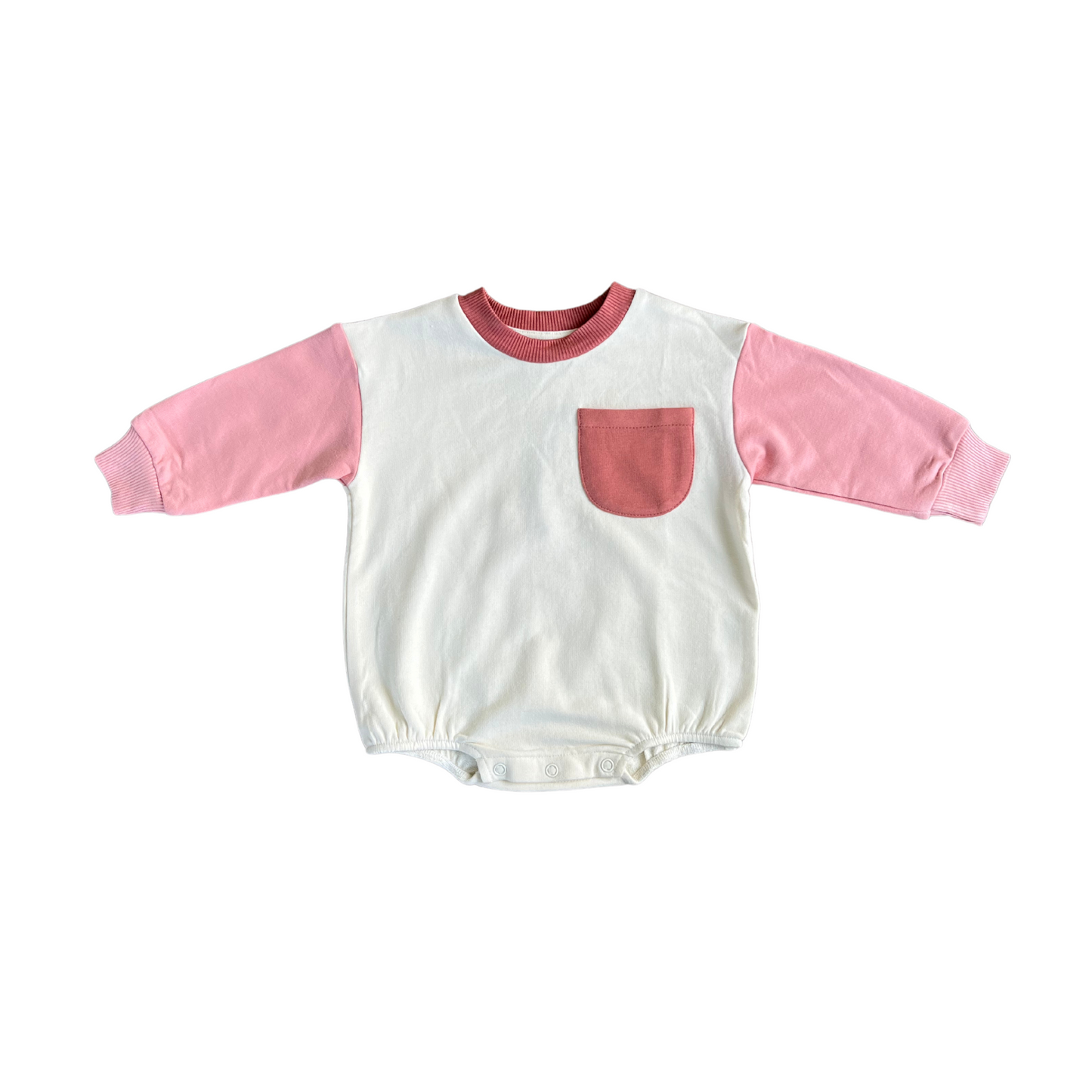 Rose Colorblock Bamboo Romper