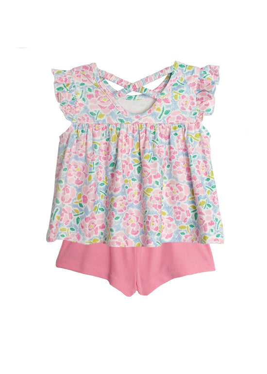 Load image into Gallery viewer, Pink Scribble Floral 2 Piece Set
