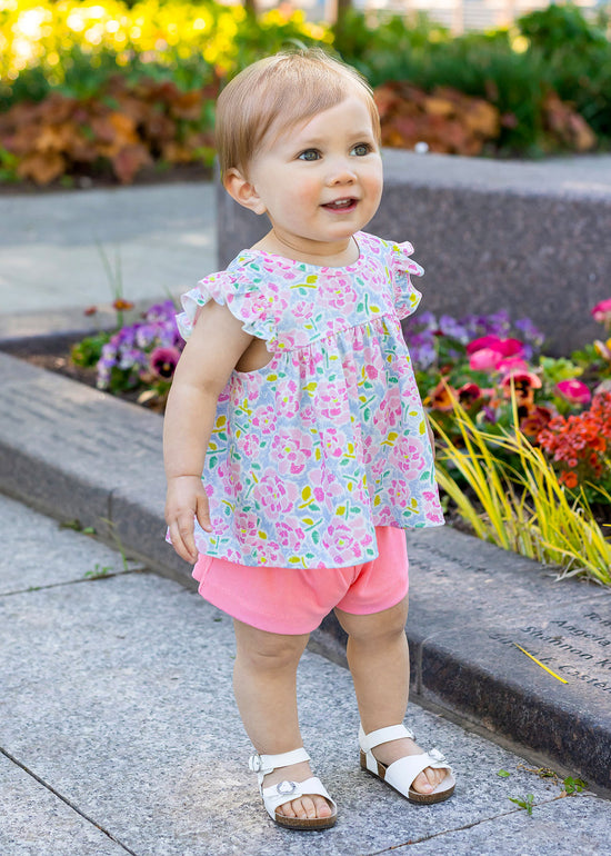 Load image into Gallery viewer, Pink Scribble Floral 2 Piece Set
