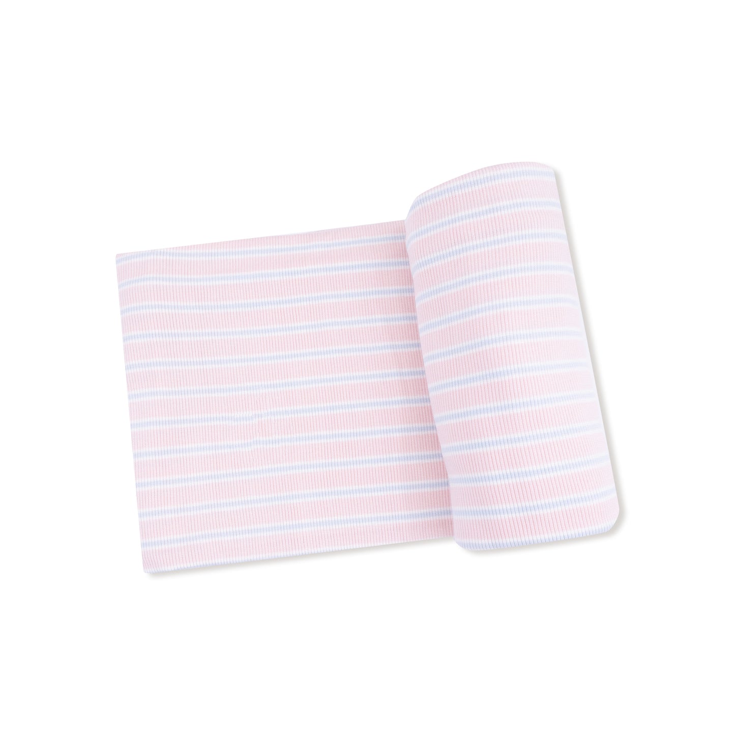 Multi Stripe Pink Ribbed Modal Swaddle Blanket