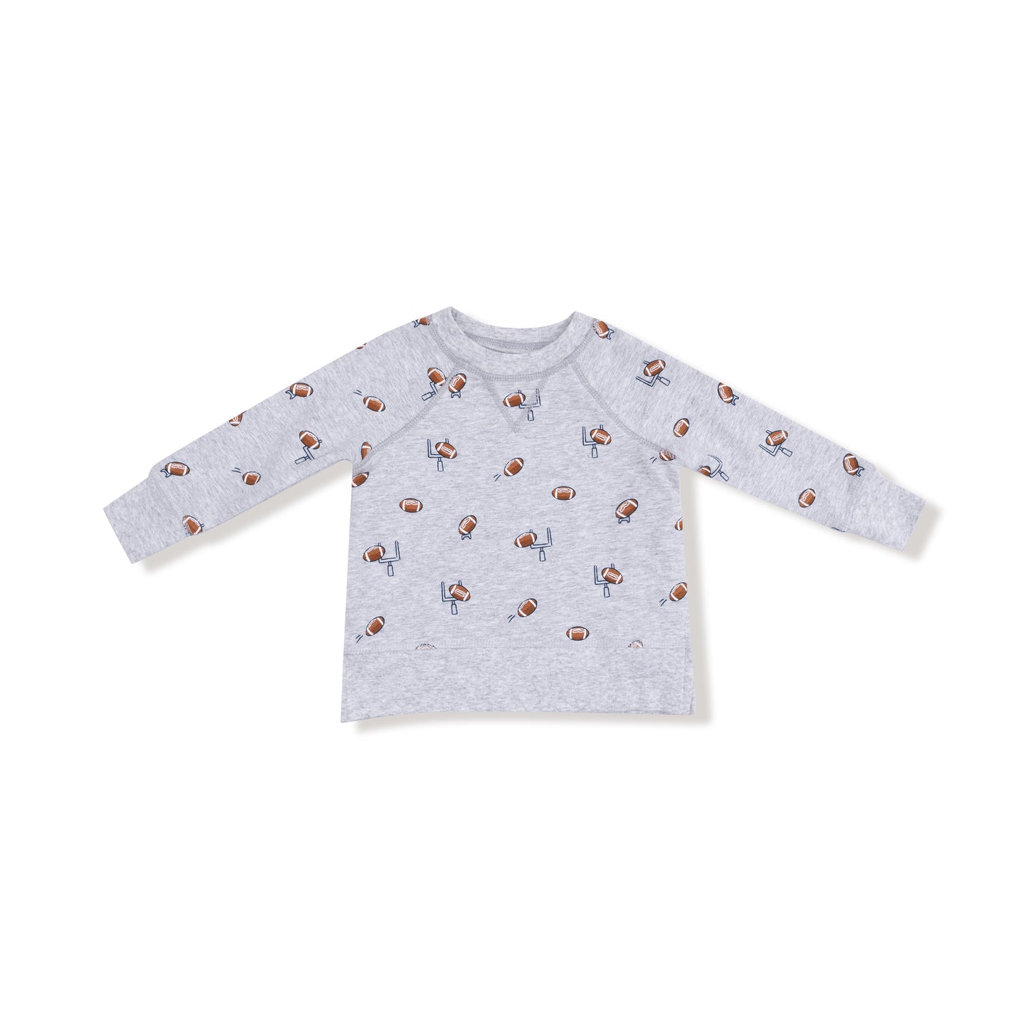 French Terry Sport Football Field Goal Raglan Sweatshirt And Jogger Set