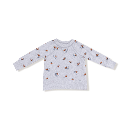 French Terry Sport Football Field Goal Raglan Sweatshirt And Jogger Set