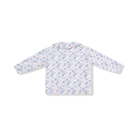 Country Girl Floral Quilted Jacket W/  Peterpan Collar