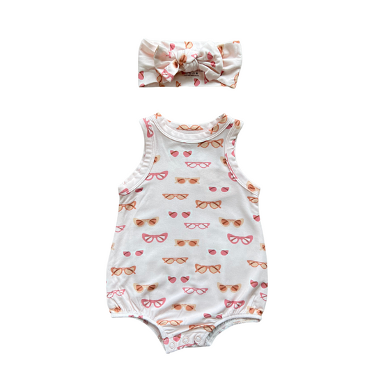 Sunglasses Bubble Bodysuit/Bow Set