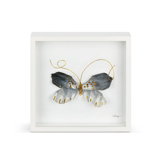 Black & Gold Butterfly Wall Art 10"sq