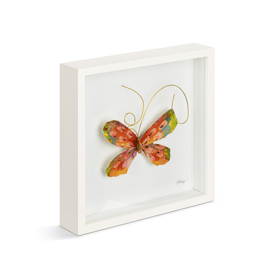 Orange Butterfly Wall Art 10"sq