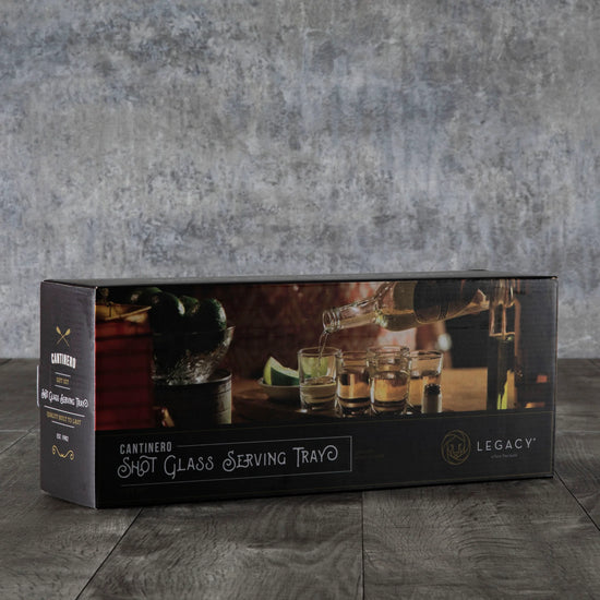 Load image into Gallery viewer, Shot Glass Serving Set with Wooden Tray
