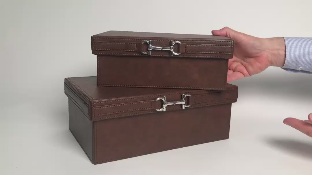 Load and play video in Gallery viewer, Decorative Box with Horse Polished Bit Accent
