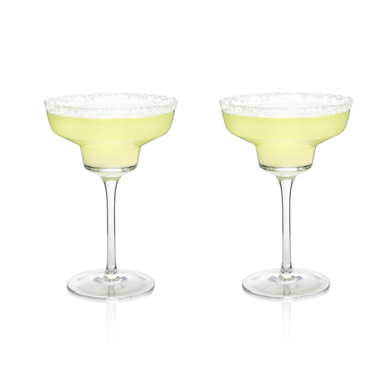 Load image into Gallery viewer, Angled Crystal Margarita Glasses by Viski® (Set of 2)
