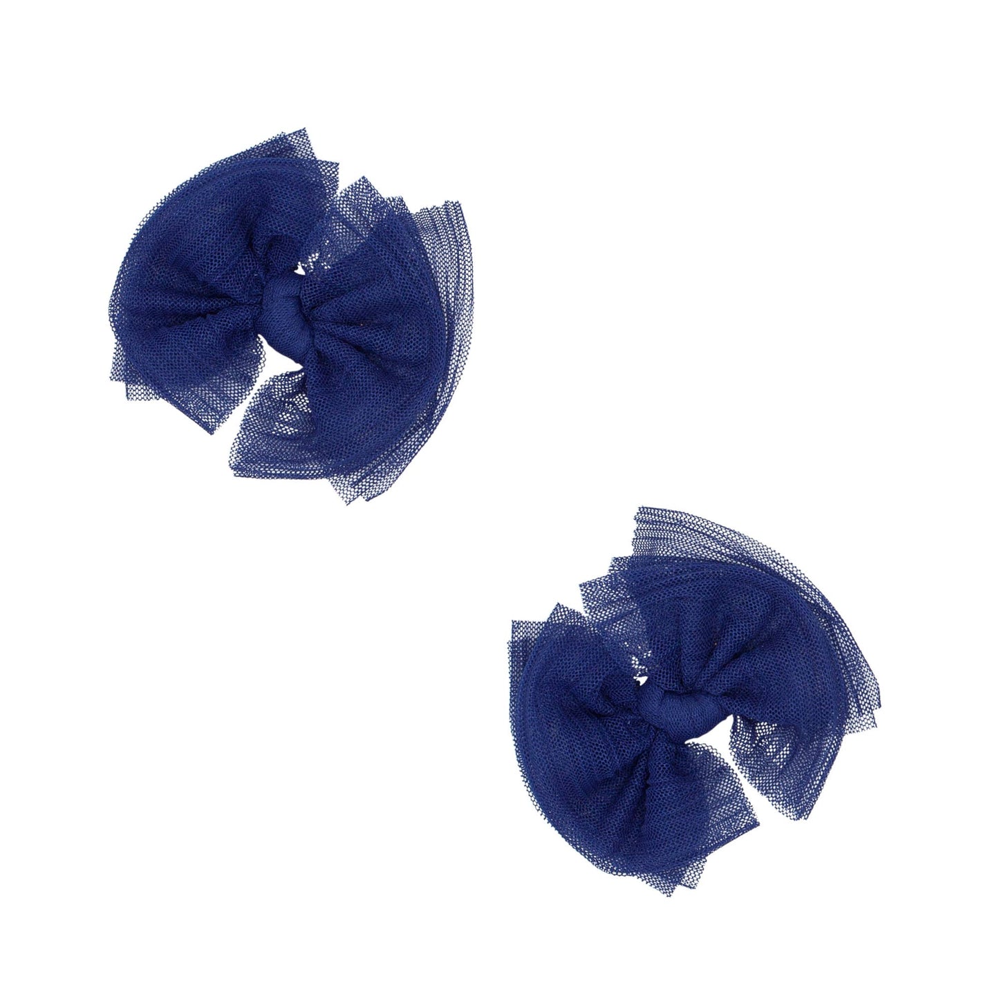 2PK TULLE BABY FAB CLIPS: pleated indigo