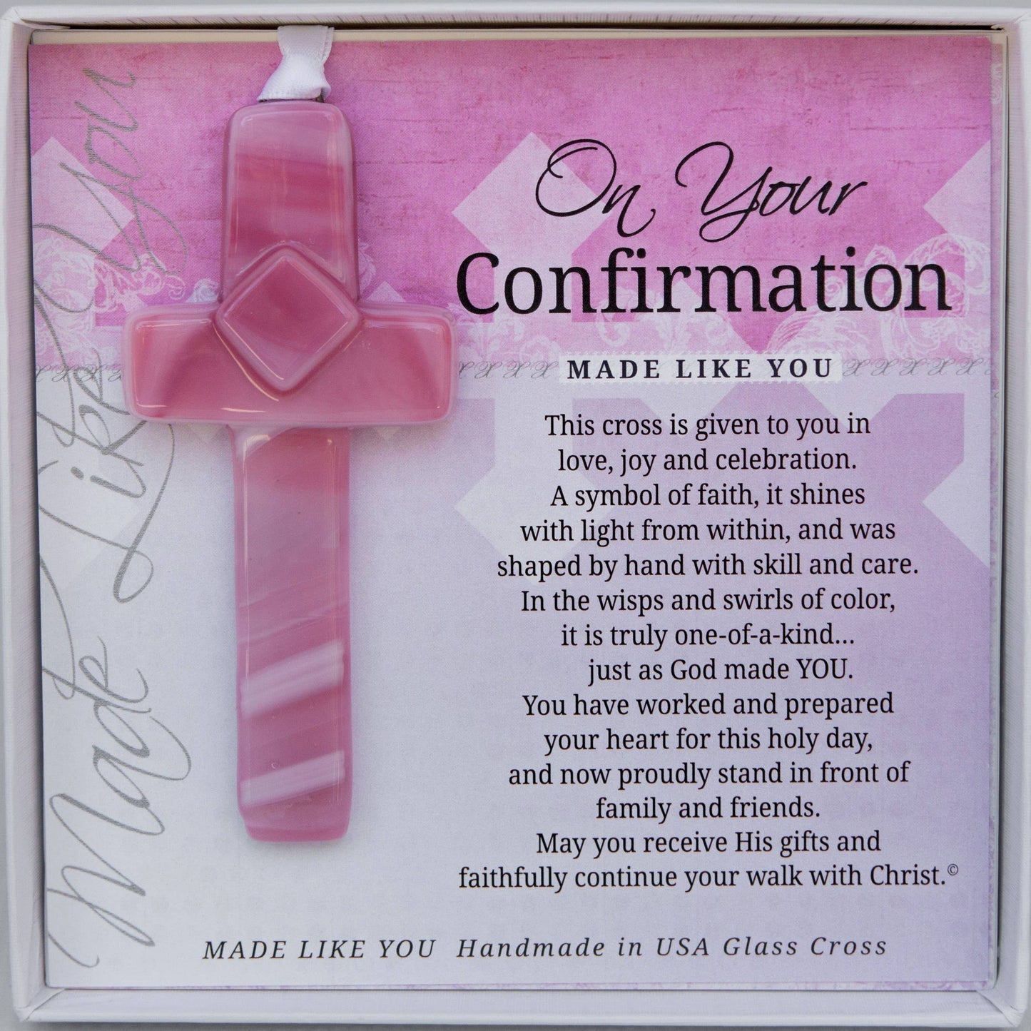 Confirmation Cross For Girl: Handmade Glass