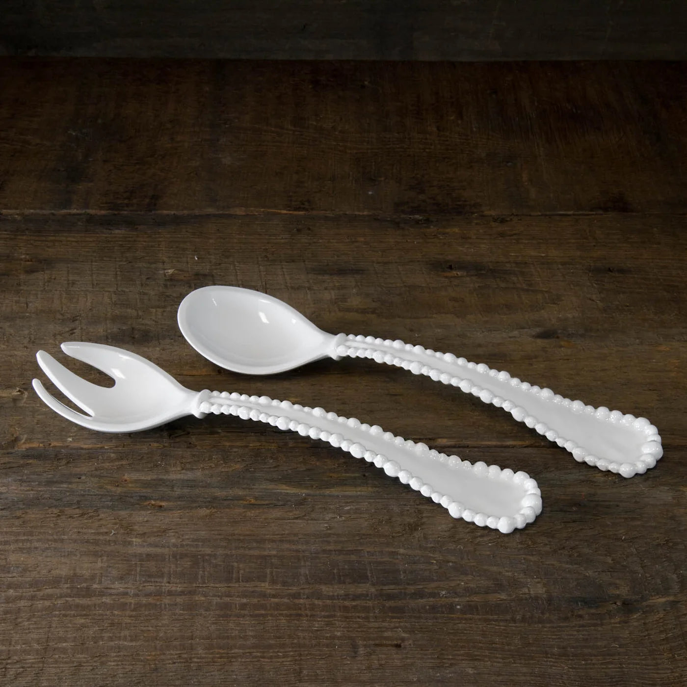 Lg Salad Servers VIDA Alegria (White)