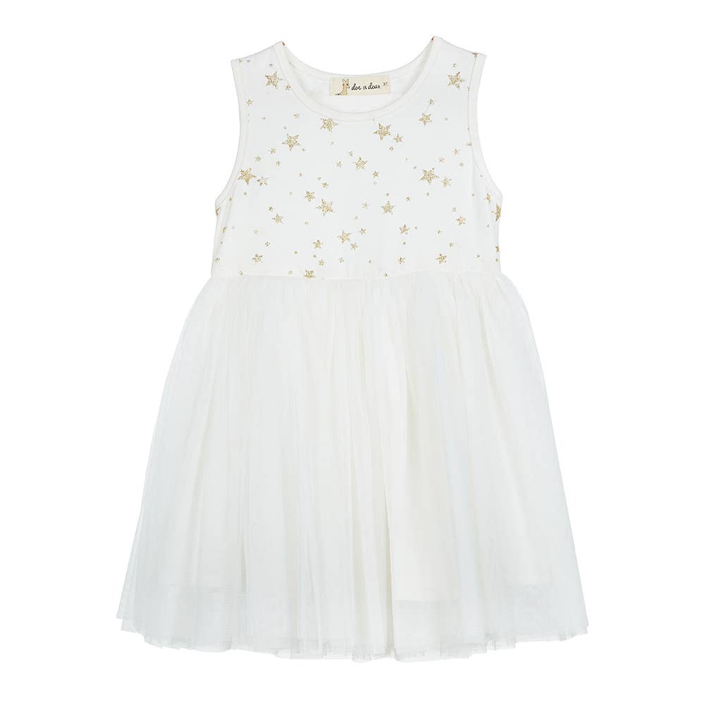 White Gold Star Tulle Dress White Gold Star Tulle Dress