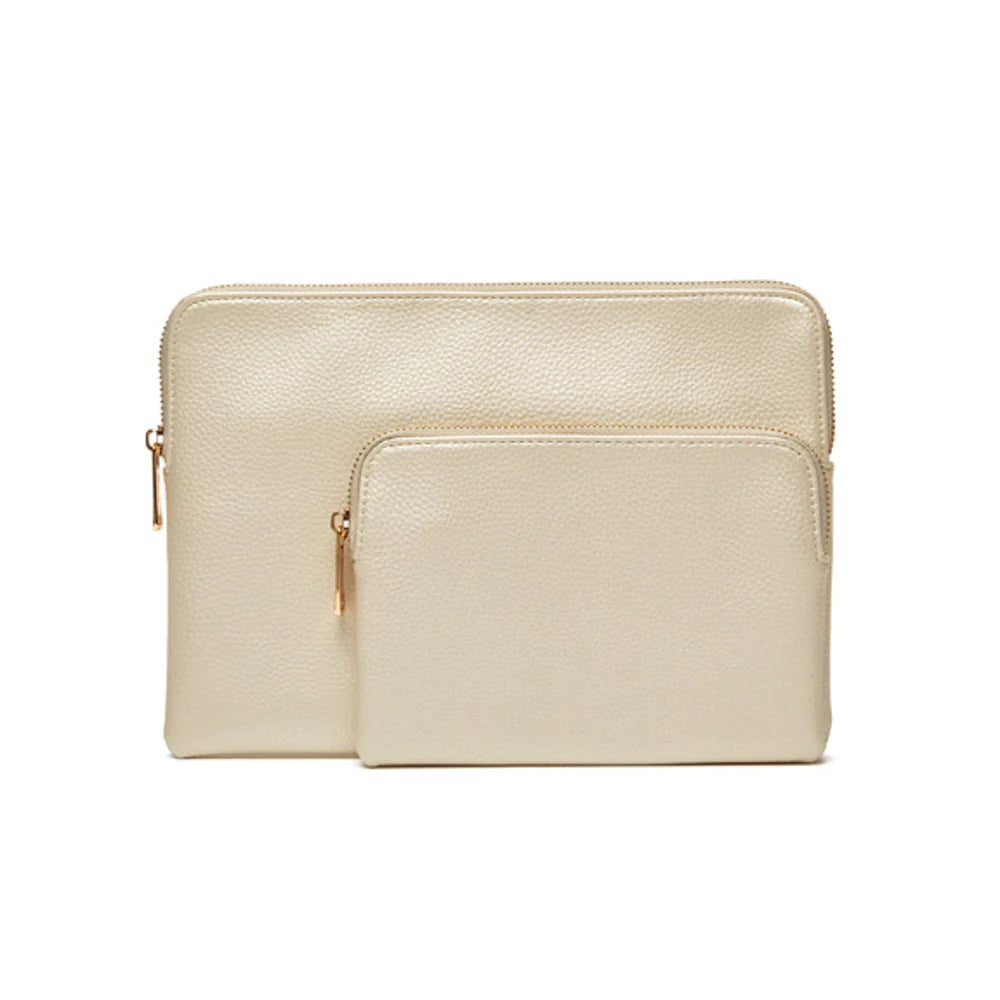 2 Pc Mia Champagne color Pouch
