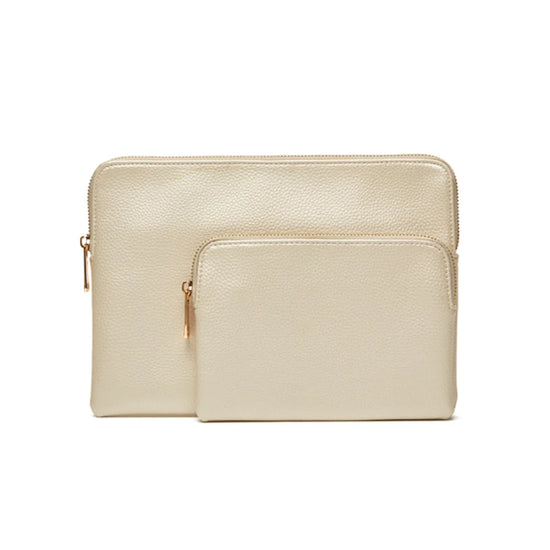 2 Pc Mia Champagne color Pouch