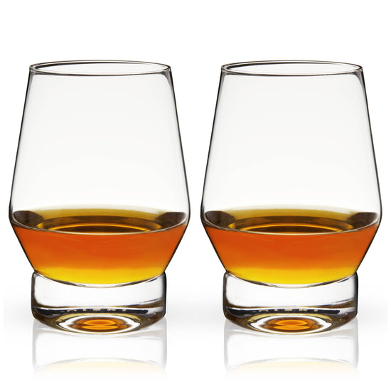 Heavy Base Crystal Whiskey Glasses