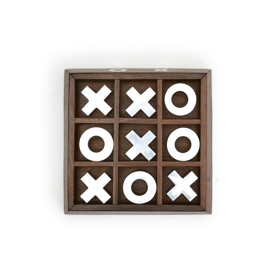 Load image into Gallery viewer, Hand-Crafted Tic-Tac-Toe - Acacia Wood/Metal
