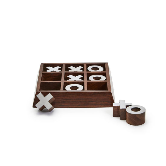 Load image into Gallery viewer, Hand-Crafted Tic-Tac-Toe - Acacia Wood/Metal
