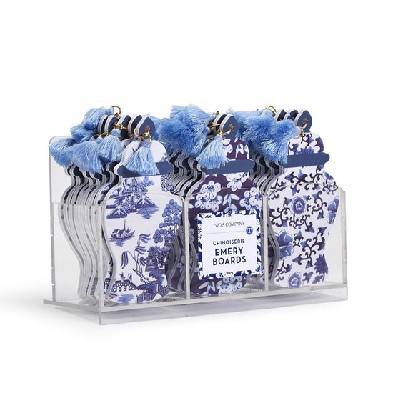 Load image into Gallery viewer, Ginger Jar Shape Emery Board with Tassel Accent
