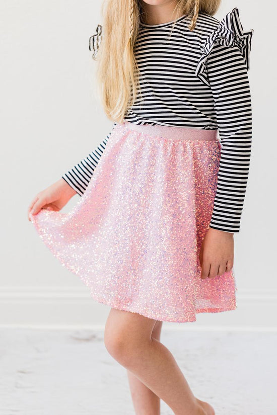 Pink Sequin Skirt