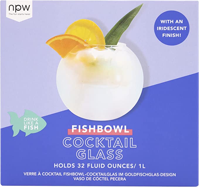 Fishbowl Cocktail Glass with Iridescent finish