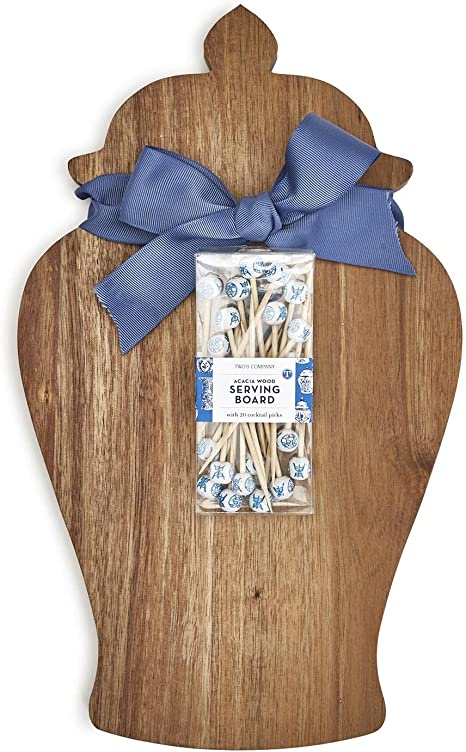 Ginger Jar Shaped Board w/20 Cocktail Picks