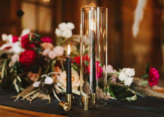Load image into Gallery viewer, Mini Gold Candlestick Holders

