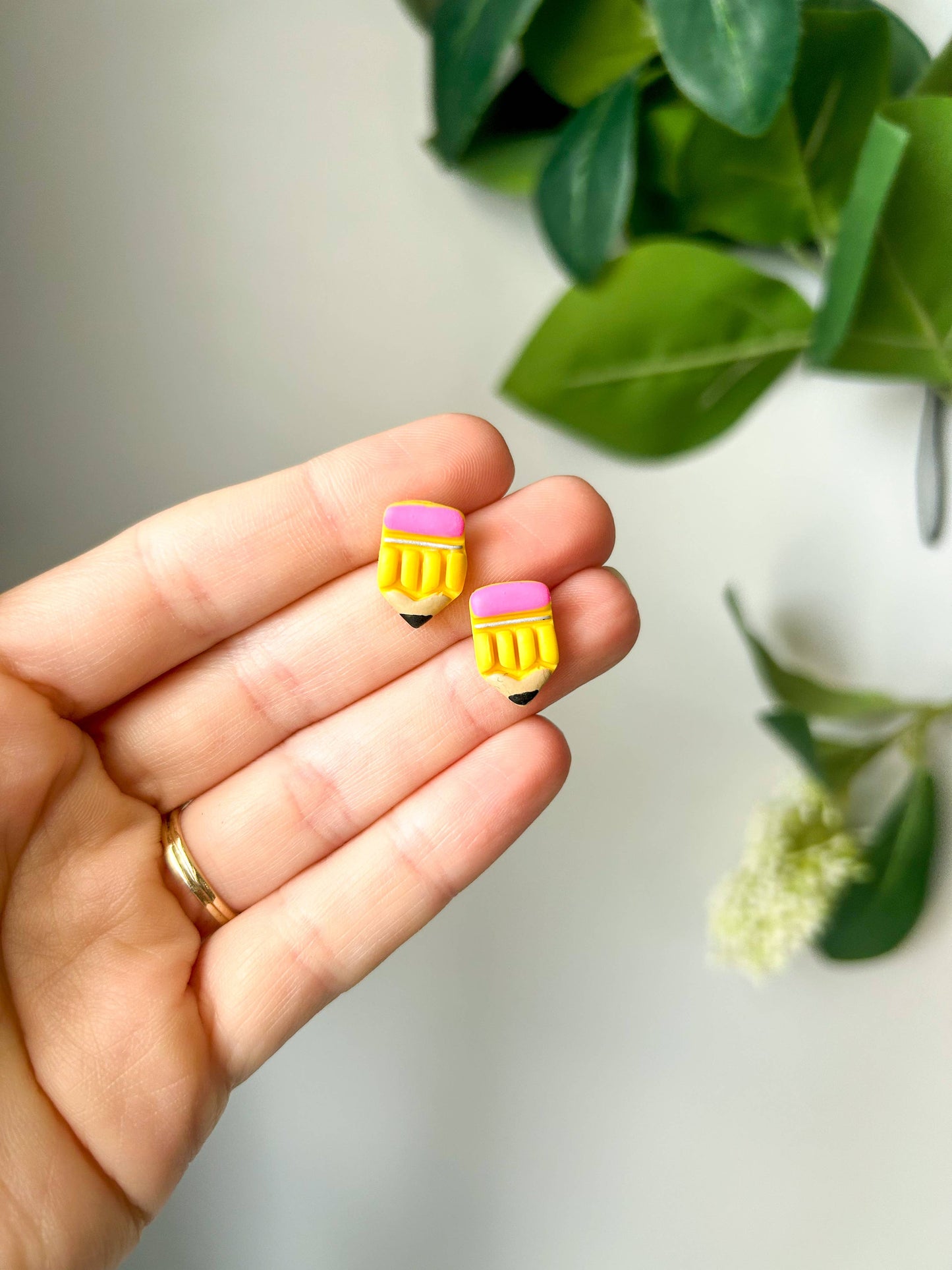 Hand Painted Pencil Studs