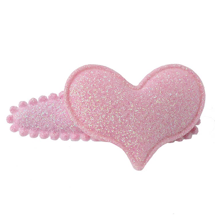 Puff Hearts Hair Clips