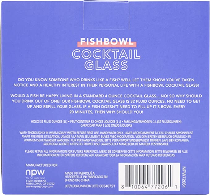 Fishbowl Cocktail Glass with Iridescent finish