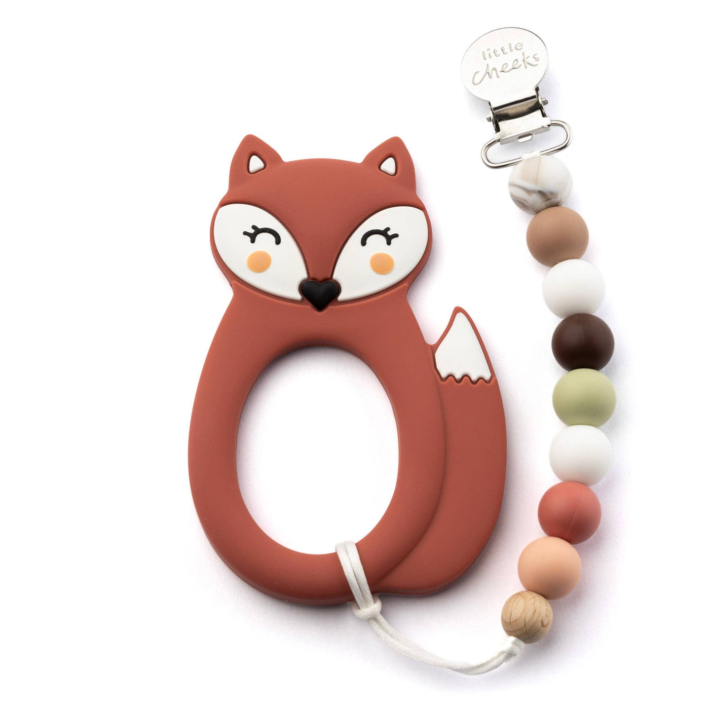 Rust FOX Teether & Clip