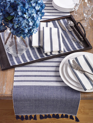 Ribbed Tassel Runner 16"x 90"