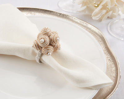 Jute Pearl Spiral Napkin Ring