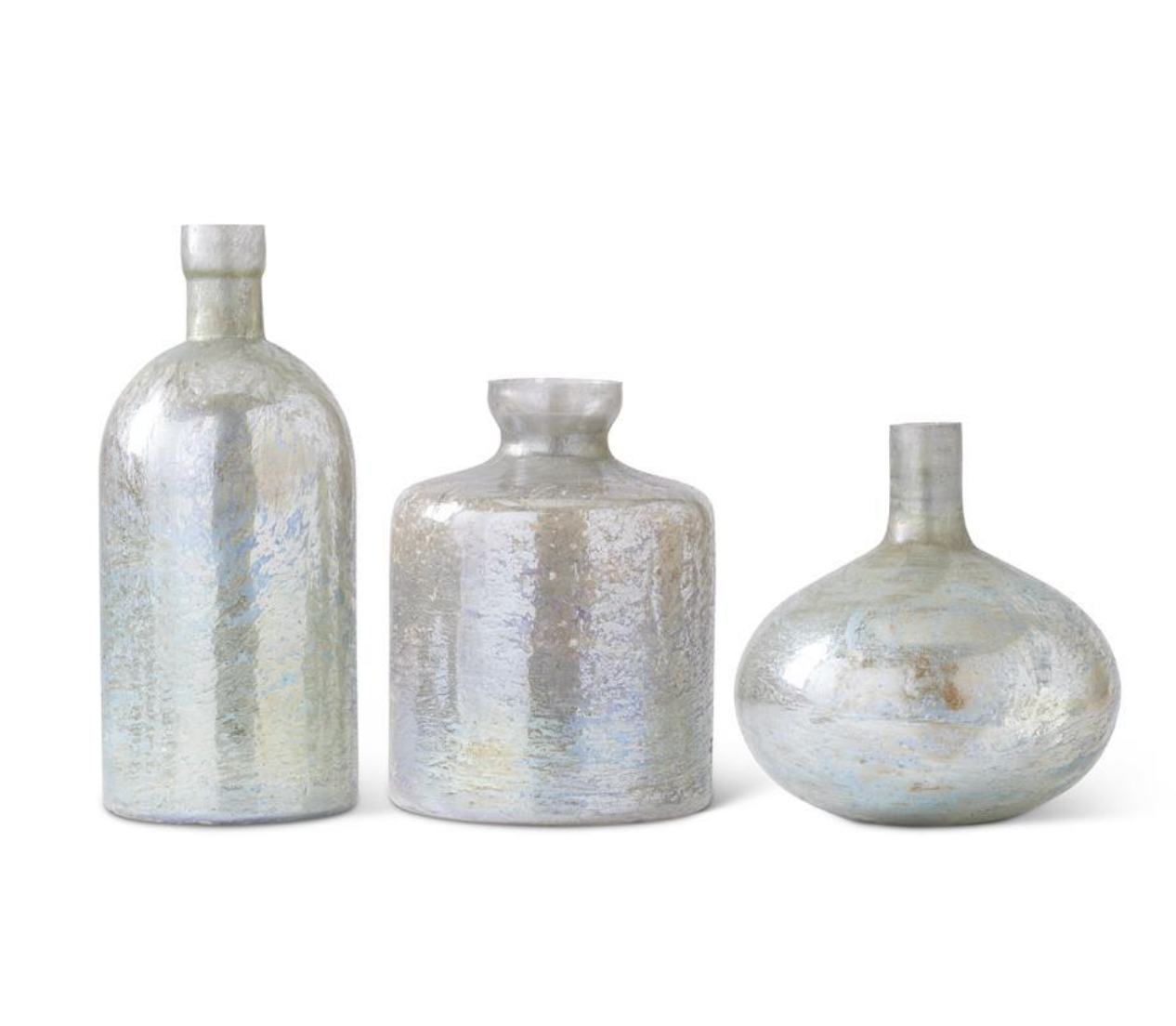 LIGHT GREEN BOTTLE VASES