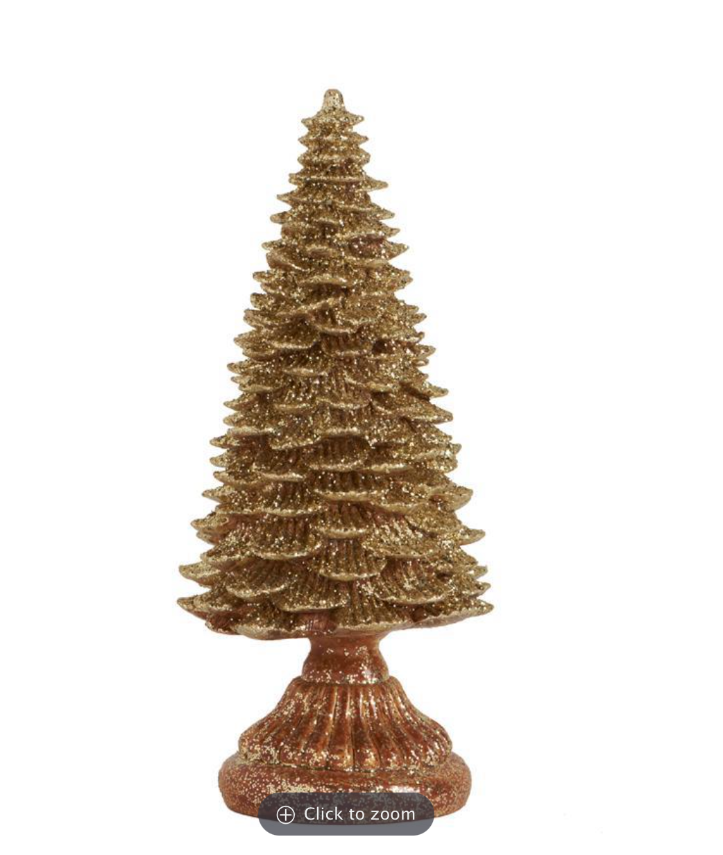 GOLD RESIN GLITTER TREE