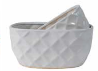 Oval Ceramic Basket