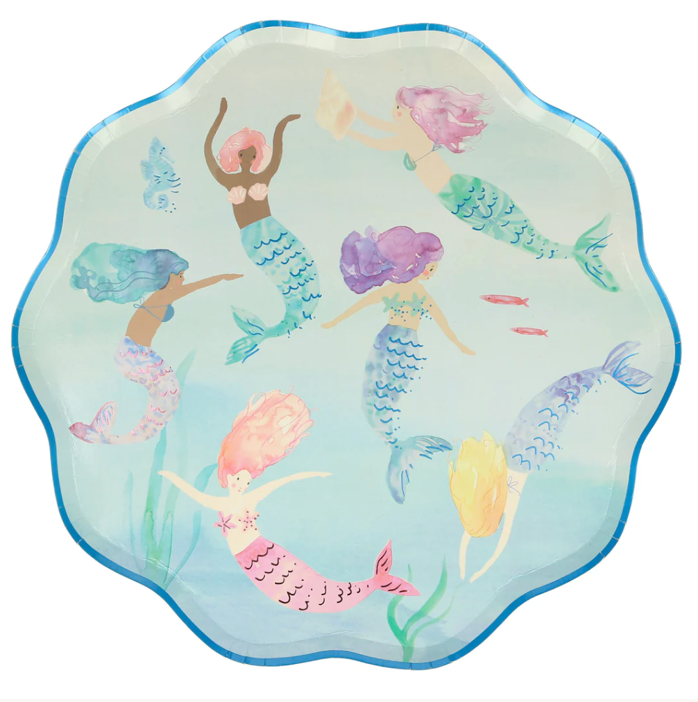 Mermaids Swimming Plates